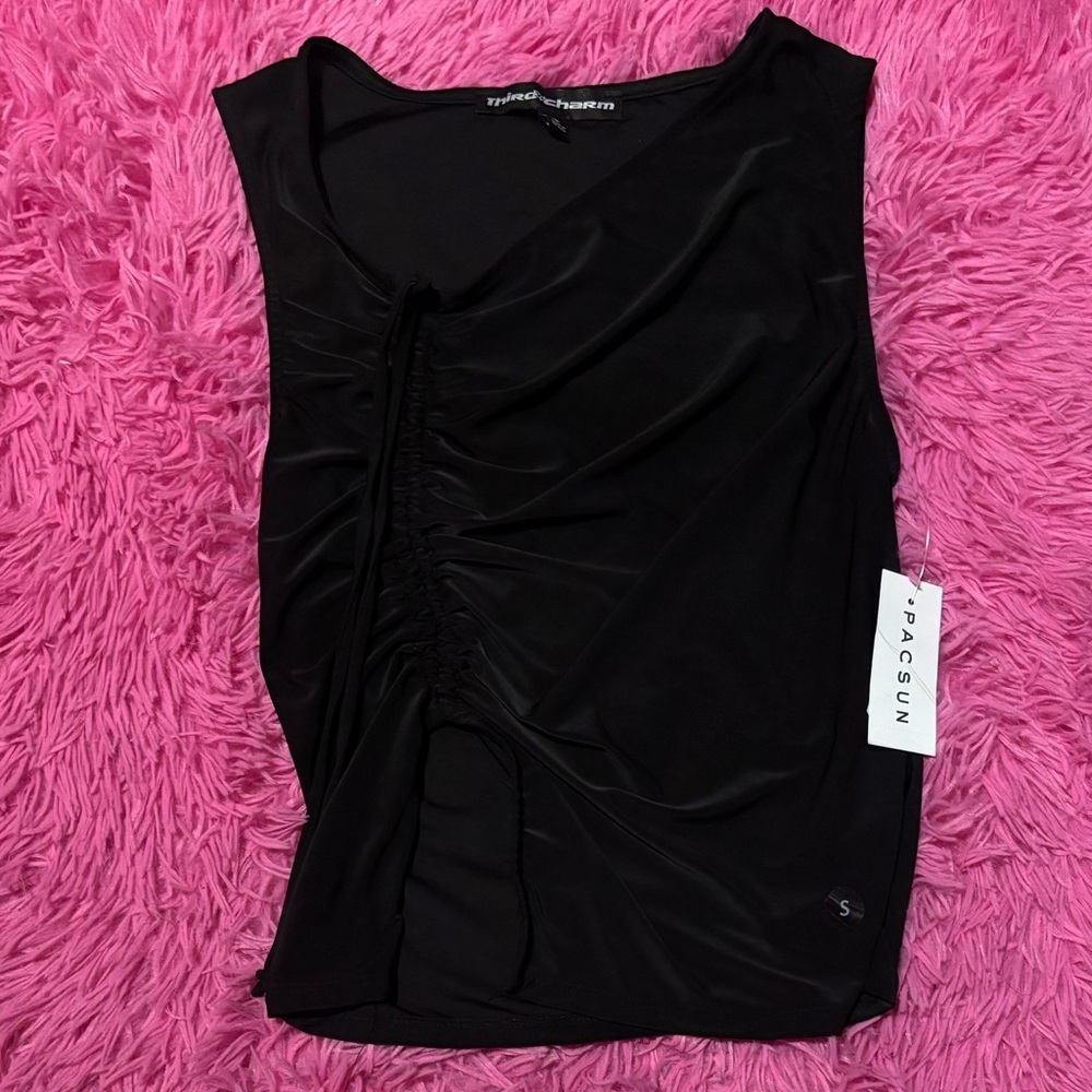 Sleeveless Slim-fit Black Tank Top Women Size Small - Picture 2 of 5